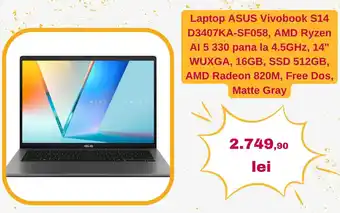 Asus Laptop vivobook s14 d3407ka-sf058