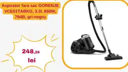 Altex Gorenje aspirator fara sac vce01tabkg Ofertă