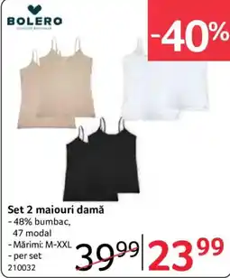 Selgros Bolero set 2 maiouri damă Ofertă