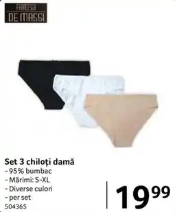 Selgros Francesca De Massi set 3 chiloți damă Ofertă