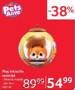 Selgros Zuru Pets Alive Pluș intractiv veveriță Ofertă