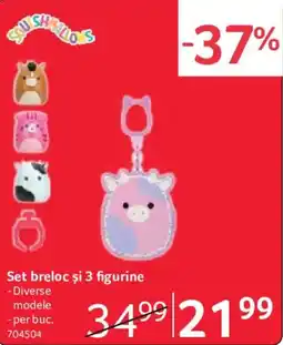 Selgros Squishmallows set breloc si 3 figurine Ofertă