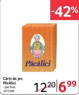 Selgros Păcălici Cărți de joc Ofertă