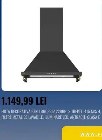 Beko hota decorativa bhcp65422bbh