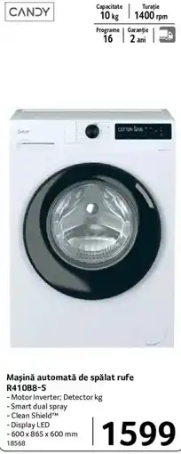 Selgros Candy mașină automată de spălat rufe R410B8-S Ofertă