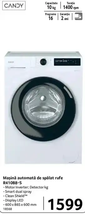 Selgros Candy mașină automată de spălat rufe R410B8-S Ofertă