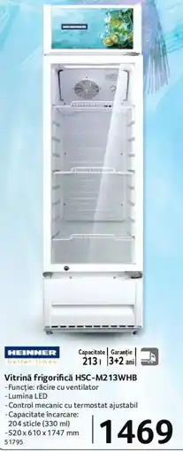 Selgros Heinner vitrină frigorifică HSC-M213W Ofertă