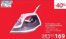 Selgros Philips fier de călcat cu abur seria 3000 dst3020/30 Ofertă