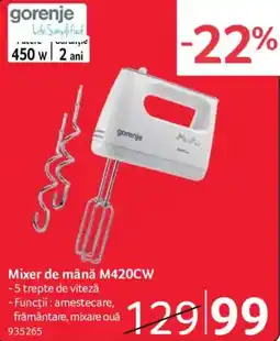 Selgros gorenje mixer de mână m420cw Ofertă