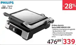 Selgros Philips grătar electric seria 5000 hd6301/90 Ofertă