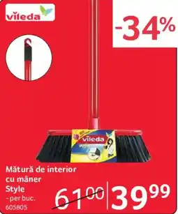 Selgros Vileda mătură de interior cu mâner style Ofertă