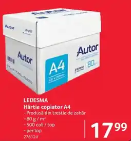 Selgros Ledesma hârtie copiator a4 Ofertă