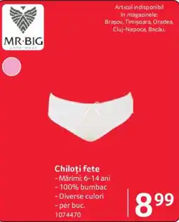 Selgros Mr.Big chiloți fete Ofertă