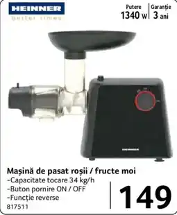 Selgros Heinner mașină de pasat roșii / fructe moi Ofertă
