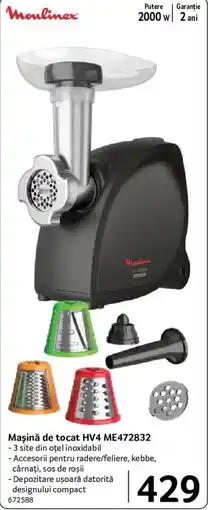 Selgros Moulinex mașină de tocat hv4 me472832 Ofertă