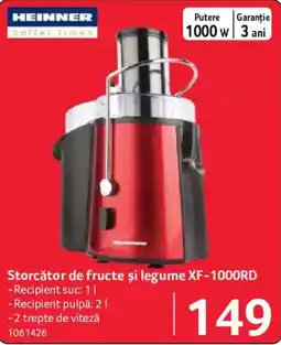 Selgros Heinner storcator de fructe si legume xf-1000rd Ofertă