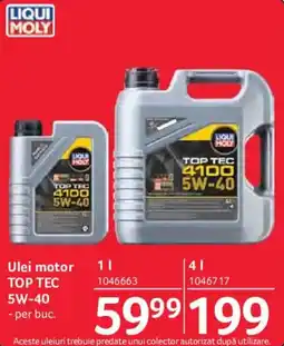 Selgros Liqui Moly top tec 4100 5w-40 Ofertă