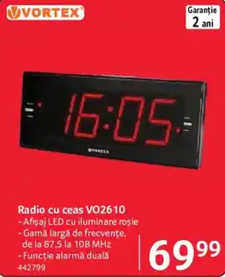 Selgros Vortex radio cu ceas vo2610 Ofertă