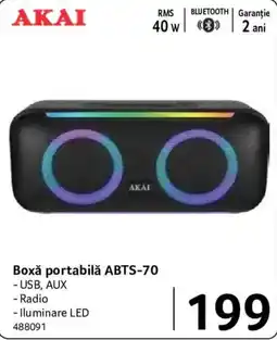 Selgros Akai boxă portabilă abts-70 Ofertă
