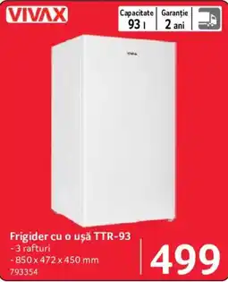 Selgros Vivax frigider cu o ușă ttr-93 Ofertă