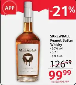 Selgros Screwball peanut butter whisky Ofertă