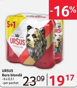 Selgros Ursus bere blondă Ofertă