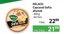 Selgros Delaco Cașcaval Sofia afumat Ofertă