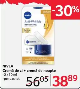 Selgros Nivea cremă de zi + cremă de noapte Ofertă