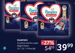 Selgros Pampers scutece pentru copii night pants Ofertă