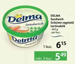 Selgros Delma Sandwich Grăsime vegetală tartinabilă Ofertă