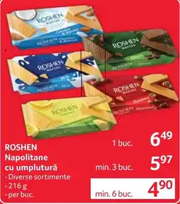 Selgros Roshen napolitane cu umplutură Ofertă