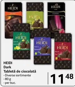 Selgros Heidi dark tabletă de ciocolată Ofertă