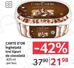 Selgros Carte d'or înghețată trei tipuri de ciocolată Ofertă