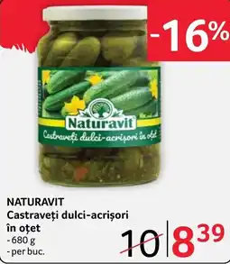 Selgros Naturavit castraveți dulci-acrișori în oțet Ofertă