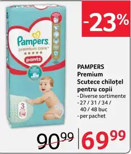 Selgros Pampers scutece chiloțel pentru copii Ofertă