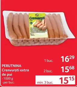 Selgros Perutnina Crenvurști extra de pui Ofertă