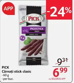 Selgros Pick cãrnați stick clasic Ofertă