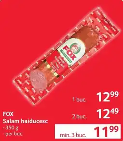 Selgros Fox salam haiducesc Ofertă