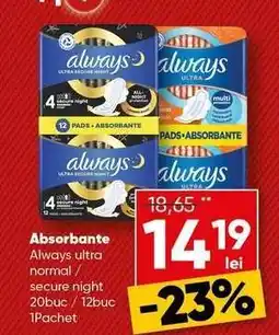 PROFI Absorbante Always Ultra Ofertă
