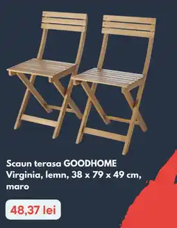 Brico Depôt Goodhome scaun terasa virginia lemn Ofertă
