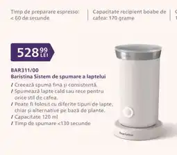 Carrefour BAR311/00 Baristina Sistem de spumare a laptelui Ofertă