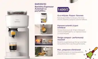 BAR300/03 Baristina Espressor Automat cu portafiltru