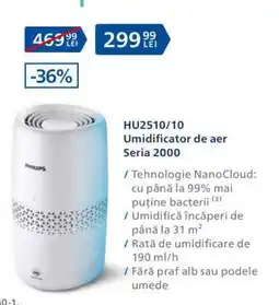 Carrefour HU2510/10 Umidificator de aer Seria 2000 Ofertă