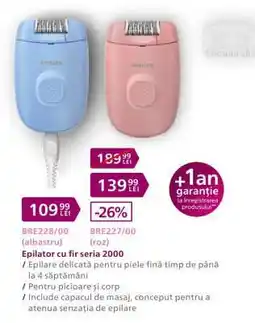 Carrefour Epilator cu fir seria 2000 Ofertă