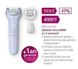 Carrefour Epilator seria 8000 cu 3 accesorii Ofertă