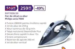 Carrefour DST7020/20 Fier de călcat cu abur Philips seria 7000 Ofertă