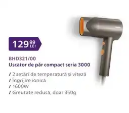 Carrefour BHD321/00 Uscător de păr compact seria 3000 Ofertă