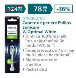 Carrefour Capete de periere Philips Sonicare W Optimal White Ofertă