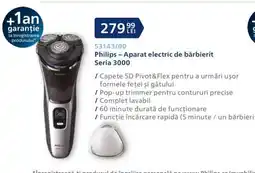 Carrefour Philips – Aparat electric de bărbierit Seria 3000 Ofertă