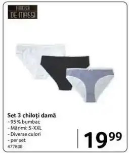 Selgros Set 3 chiloți damă Ofertă